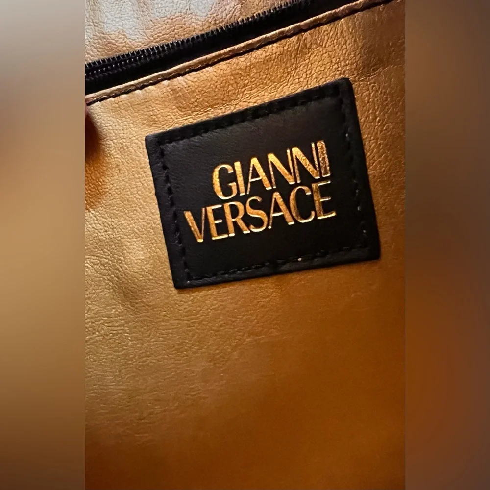 Gianni Versace Black and Gold Baroque Satchel With Dust Bag - Picture 10 of 15